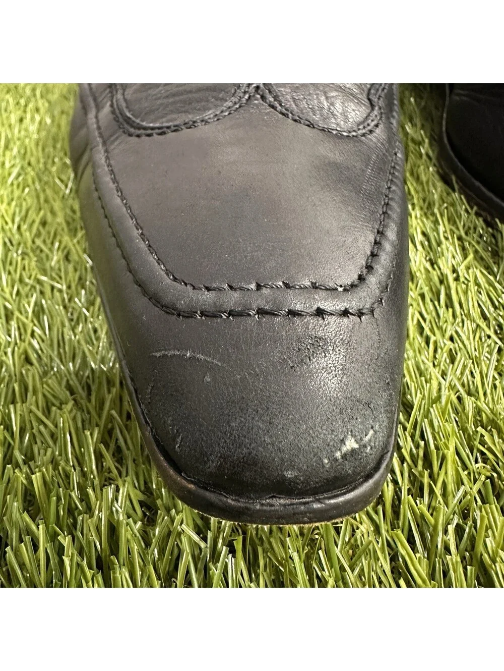 Dolce & Gabbana Dress Shoes Wing Tip Black Stitch Mens EU 46 US 12